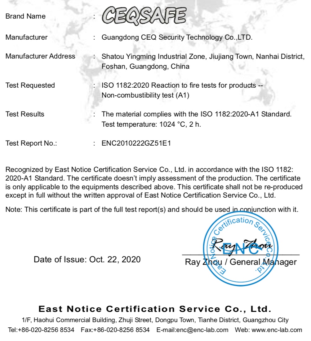 Сертификат на огнестойкость - 2 часа Сертификат на огнестойкость - 2 часа