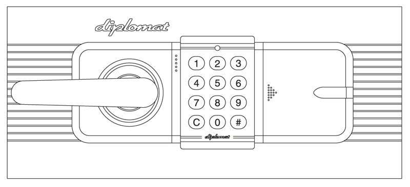 Сейф с электронным замком и ручкой EH