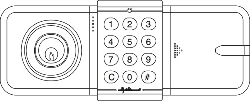 Сейф с ключевым и электронным замками EK