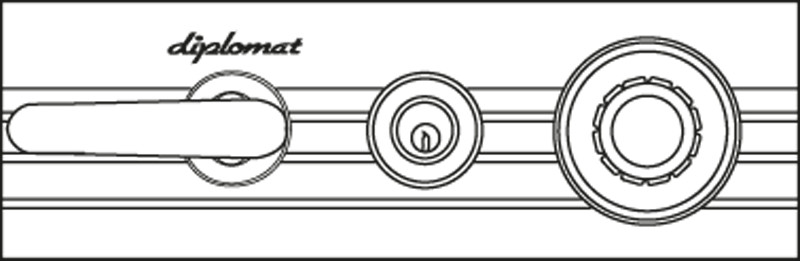 Сейф с ручкой, ключевым и комбинационным замками - HSKSC