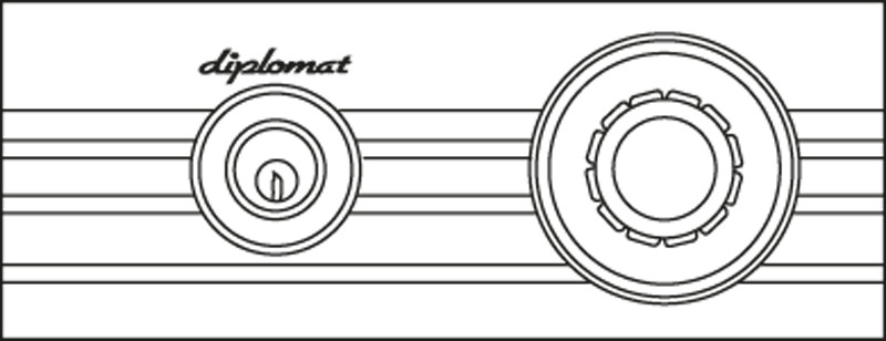 Базовый сейф с ключом и комбинационным замком
