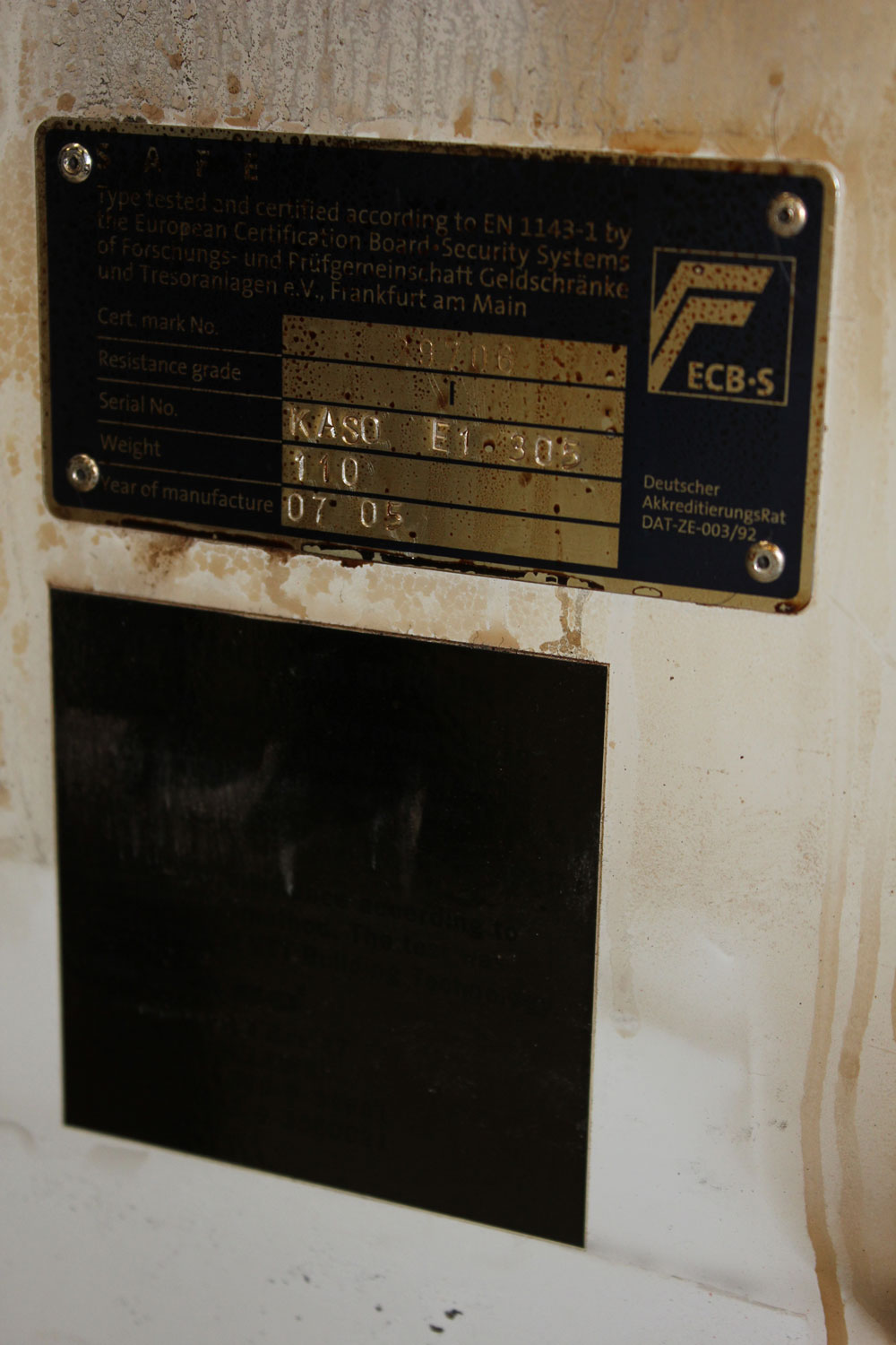 Сейф KASO после пожара