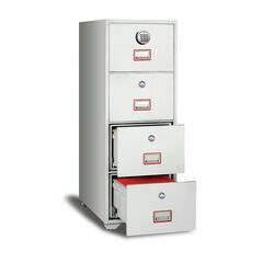 Diplomat DFC4000EK3, DFC - вариант: 4 ящика, DFC - исполнение: Стандартный, DFC - запирание: 1 эл.+ 3 кл. замка, DFC - оборудование: Под А4, фото , изображение 2ТРЕЗОР