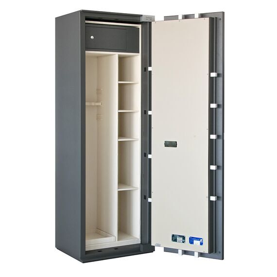 Личный оружейный сейф Bordogna Brixia 8 серый с премиум интерьером, Вариант исполнения: Серый оружейный премиум, фото , изображение 4ТРЕЗОР